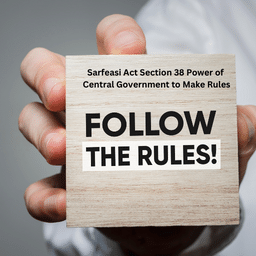 Sarfeasi Act Section 38 Power of Central Government to Make Rules