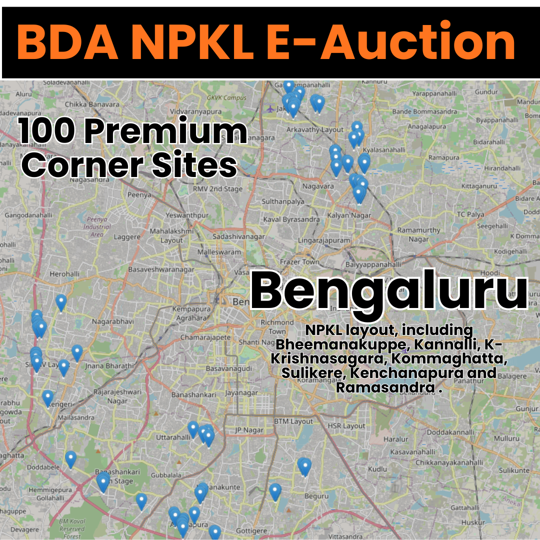BDA NPKL E-Auction 2026: 100 Premium Corner Sites in Bengaluru, EMD, Dates and Details