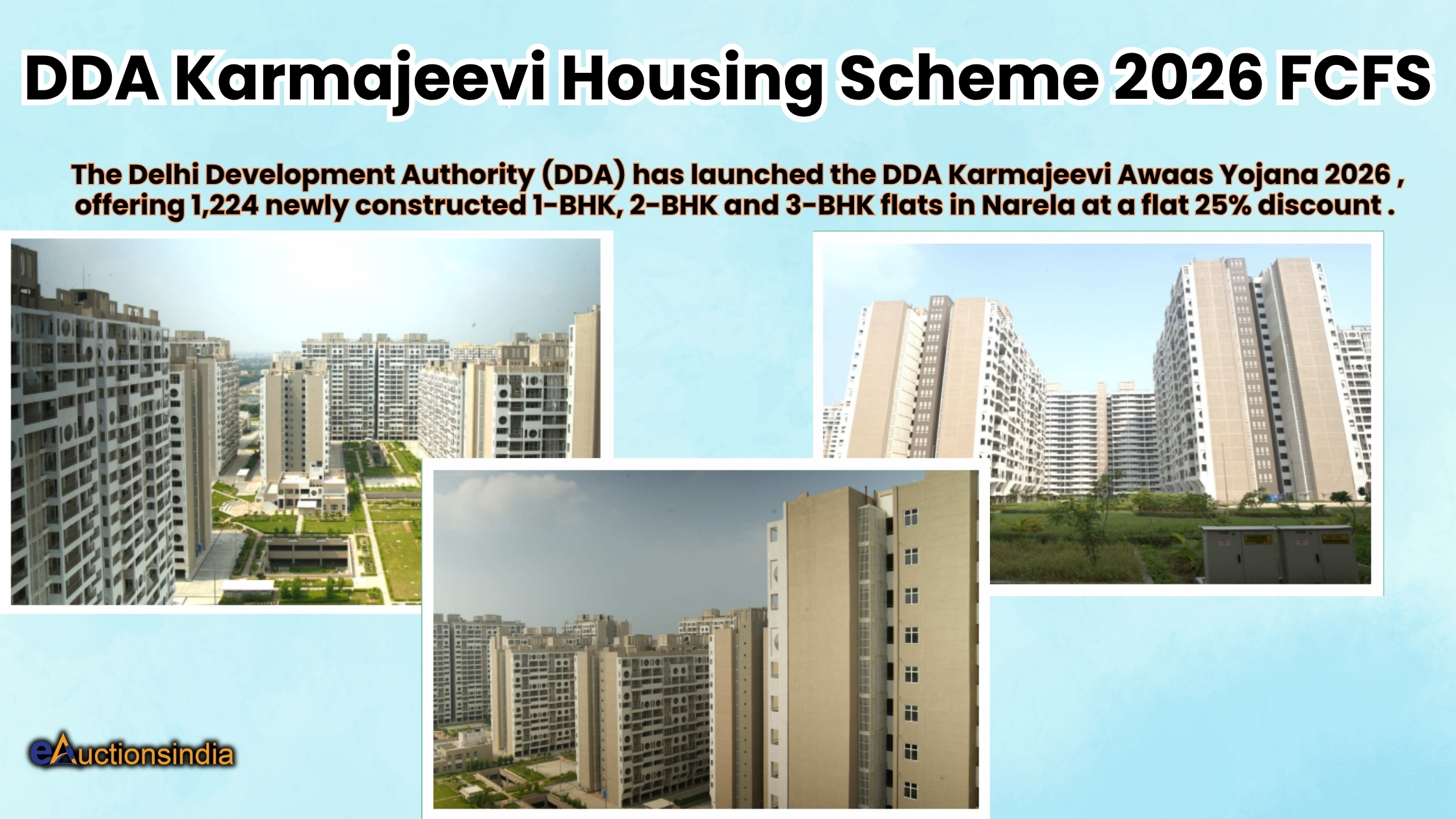 DDA Karmajeevi Awaas Yojana 2026: 544 Flats in Narela, Booking From Sept 14