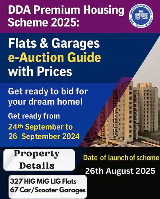 DDA Housing Scheme 2025 : 327 HIG MIG LIG Flats  & 67 Car/Scooter Garages