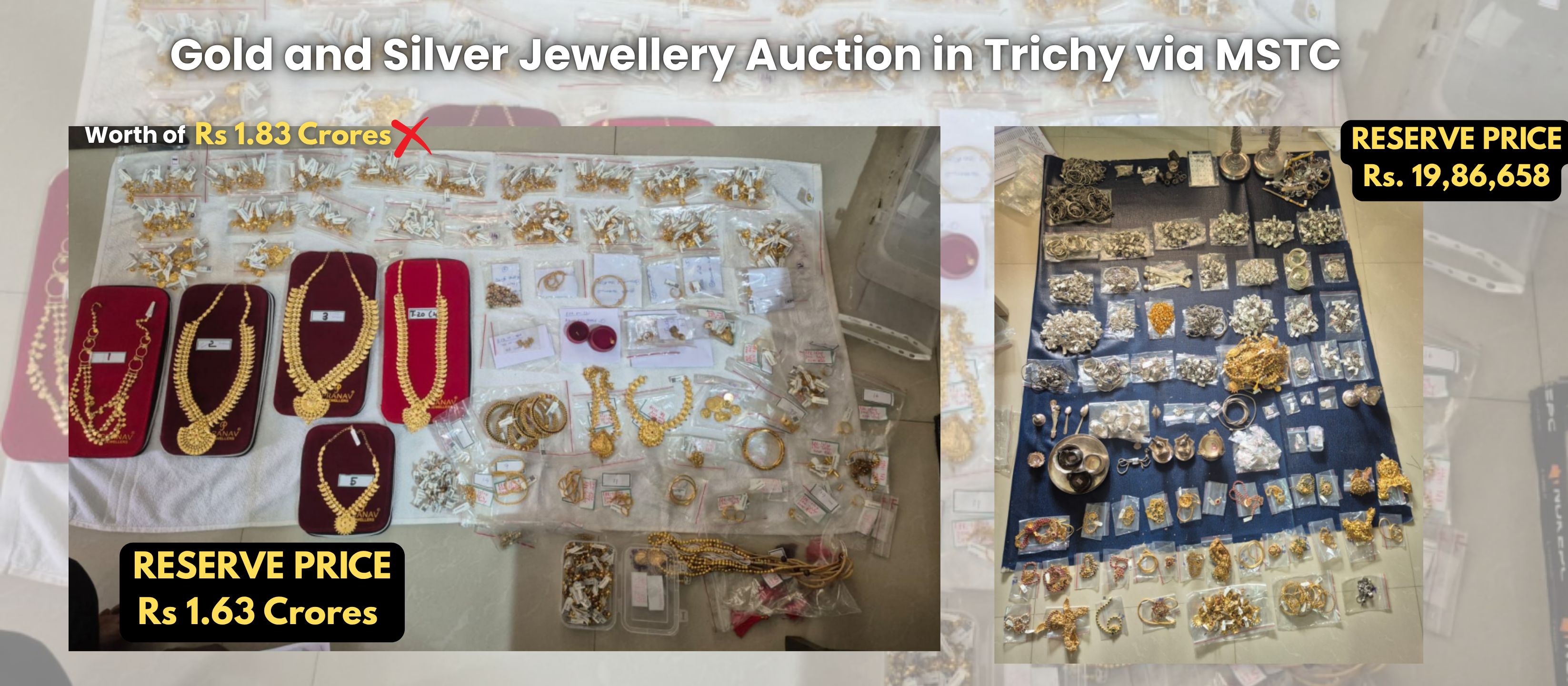 Gold and Silver Jewellery Auction in Trichy: Gold Worth Rs 1.63 Crore, Silver Ornaments eAuction on August 6