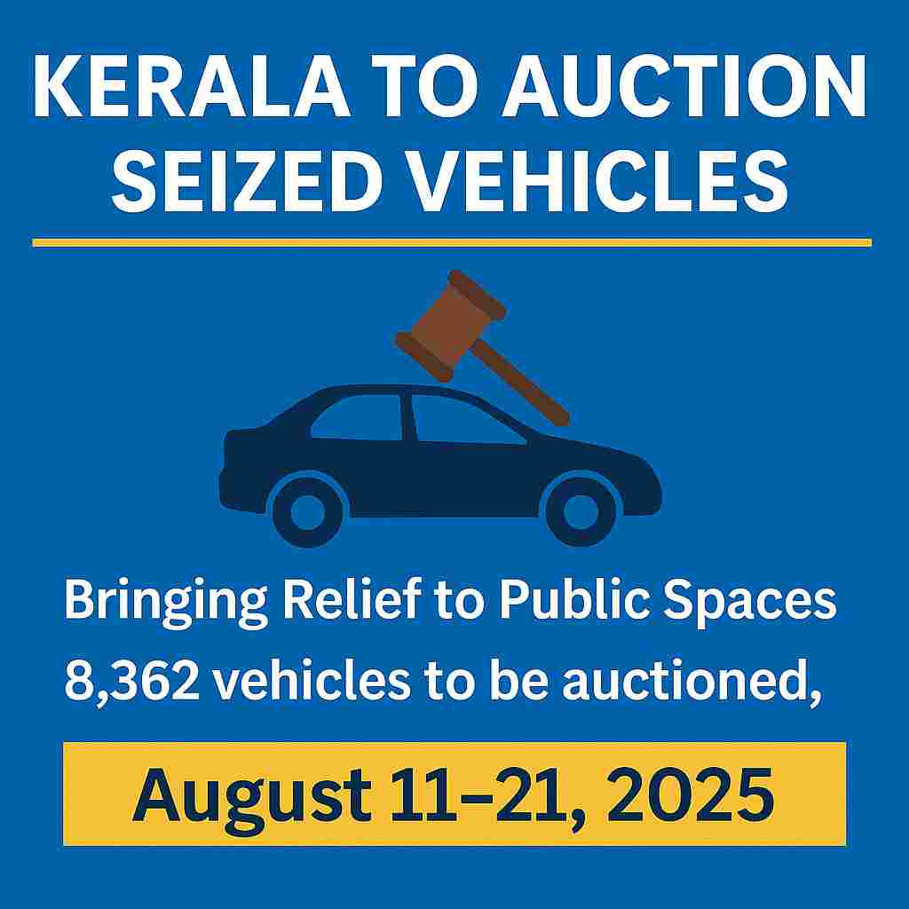 Kerala to Auction Seized Vehicles