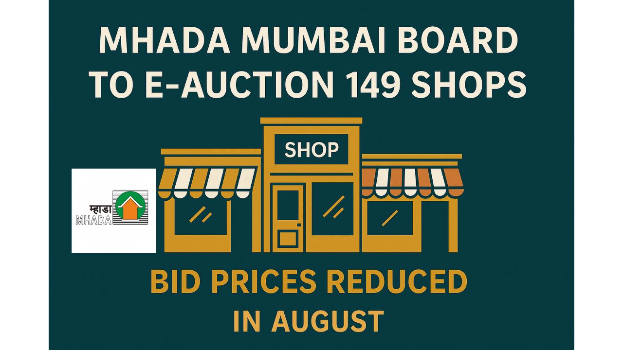 MHADA Mumbai Board to E-Auction 149 Shops