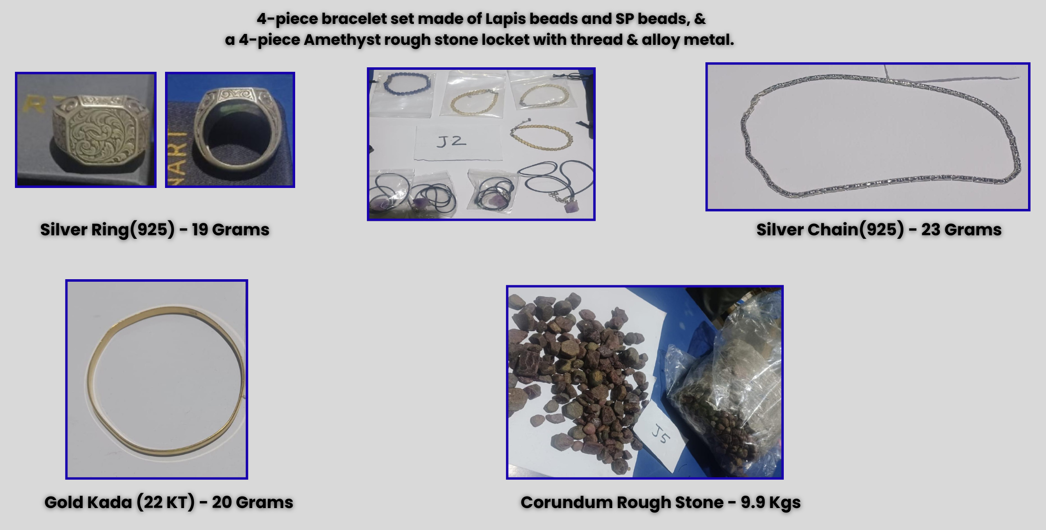 GMR Hyderabad Air Cargo e-auction of jewellery