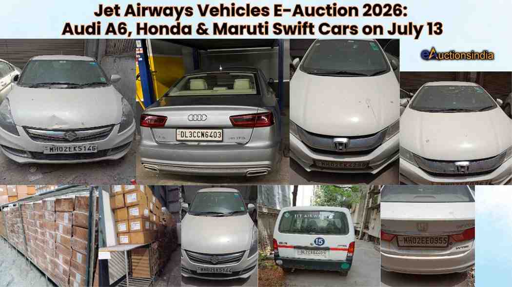 Jet Airways Cars eAuction - Audi A6, SX4 VDI, Honda City 1.5 SV MT (VTEC)