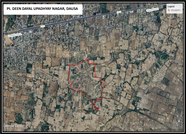 Google Map location -  303 Deendayal Upadhyay Nagar scheme plots