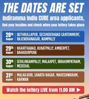 Indiramma Indlu CURE Area Lottery 2026: Hyderabad Beneficiary Selection Dates Announced