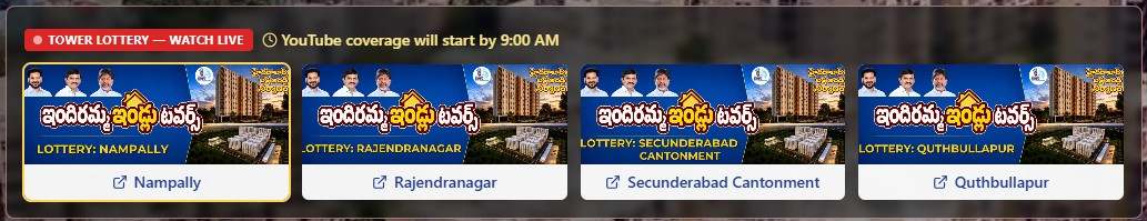 Indiramma Houses Lottery 2026: Hyderabad's 7,340 Flats Draw Live