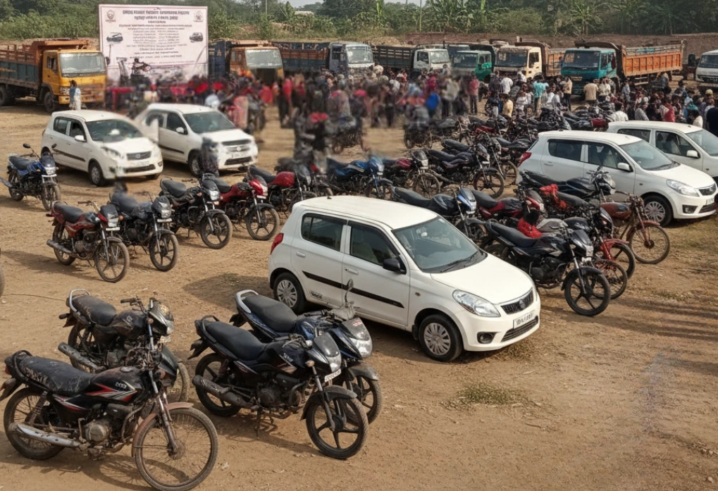 Saran: 100+ Seized Vehicles Up for Sale in Chapra