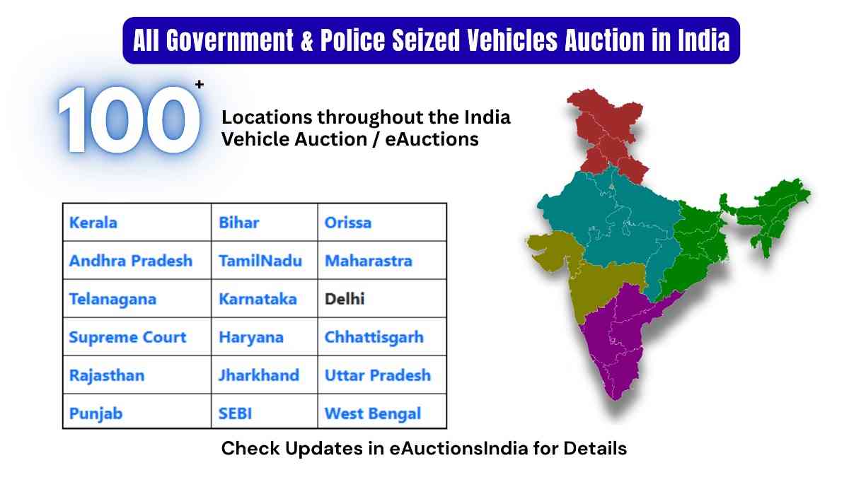 All Government & Police Seized Vehicles Auction in India